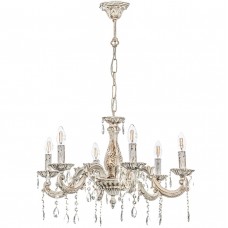 Φωτιστικό Κρεμαστό 6xE14 Μεταλλικό σε Μπεζ Πατίνα 5304-6